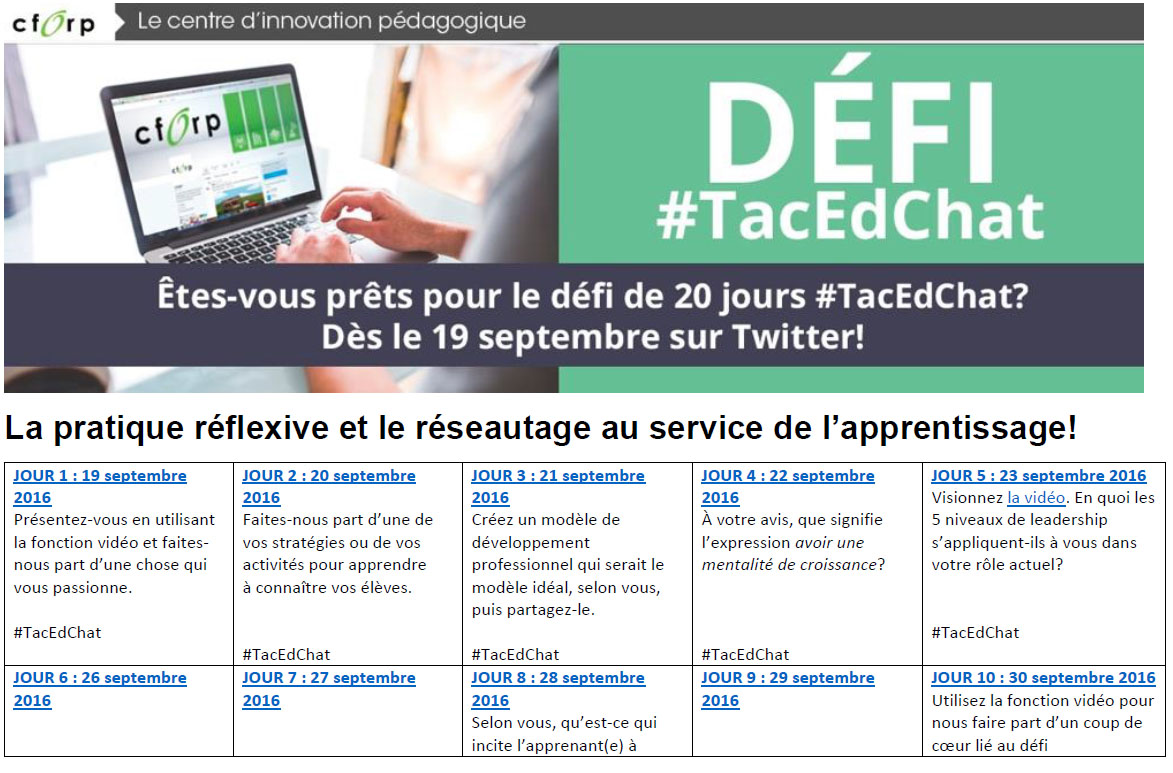 Défi #TacEdchat